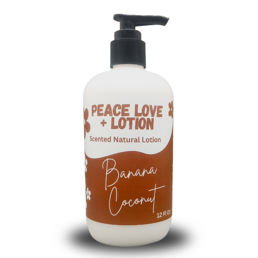 Peace Love + Lotion Banana Coconut Scented Natural Body Lotion
