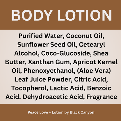 Peace Love + Lotion Banana Coconut Scented Natural Body Lotion