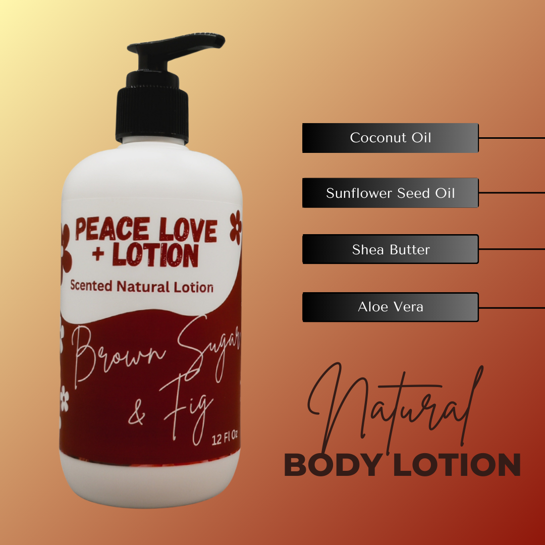 Peace Love + Lotion Brown Sugar & Fig Scented Natural Body Lotion