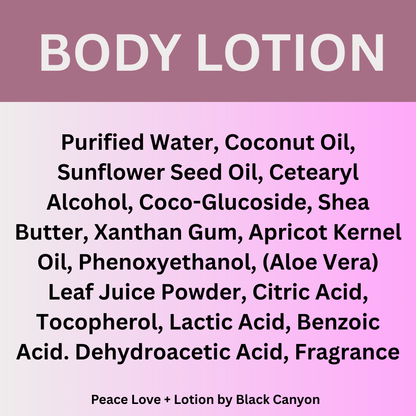Peace Love + Lotion Hyssop Scented Natural Body Lotion