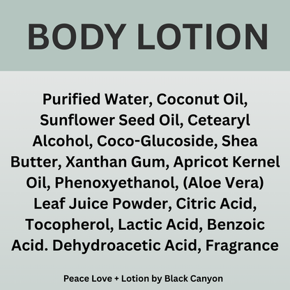 Peace Love + Lotion Juniper Berry Scented Natural Body Lotion