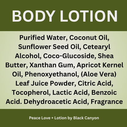 Peace Love + Lotion Linden Blossom Scented Natural Body Lotion
