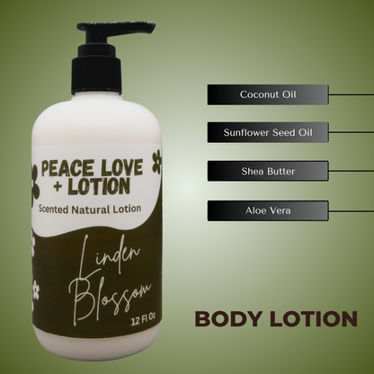 Peace Love + Lotion Linden Blossom Scented Natural Body Lotion