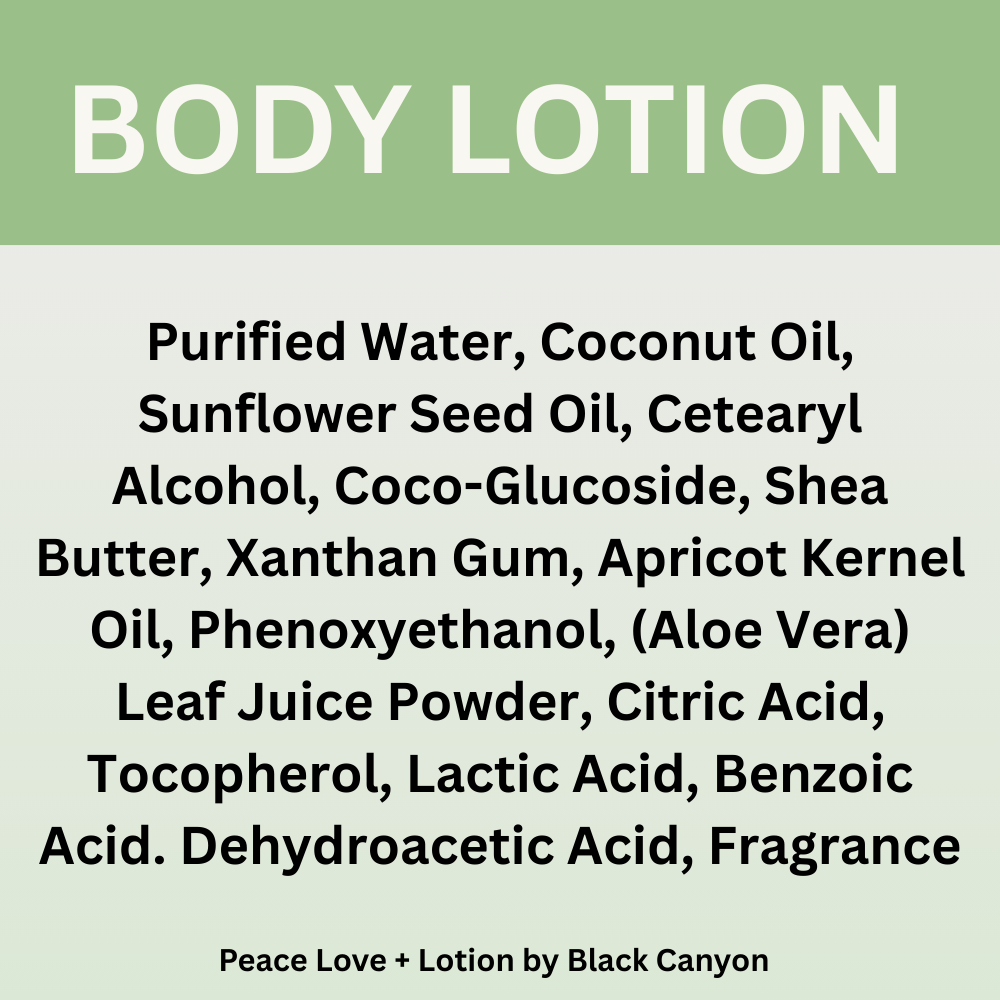Peace Love + Lotion Tomato Leaf Scented Natural Body Lotion