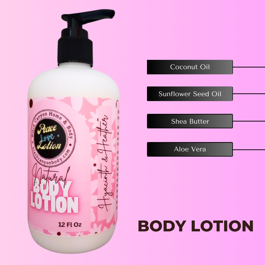 Peace Love + Lotion Hyacinth & Heather Scented Natural Body Lotion