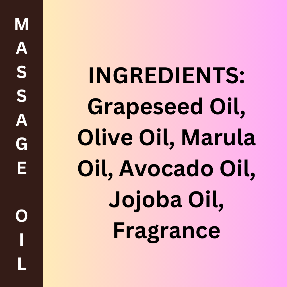 Peace Love + Lotion Tangerine & Coconut Cream Scented Natural Massage Oil