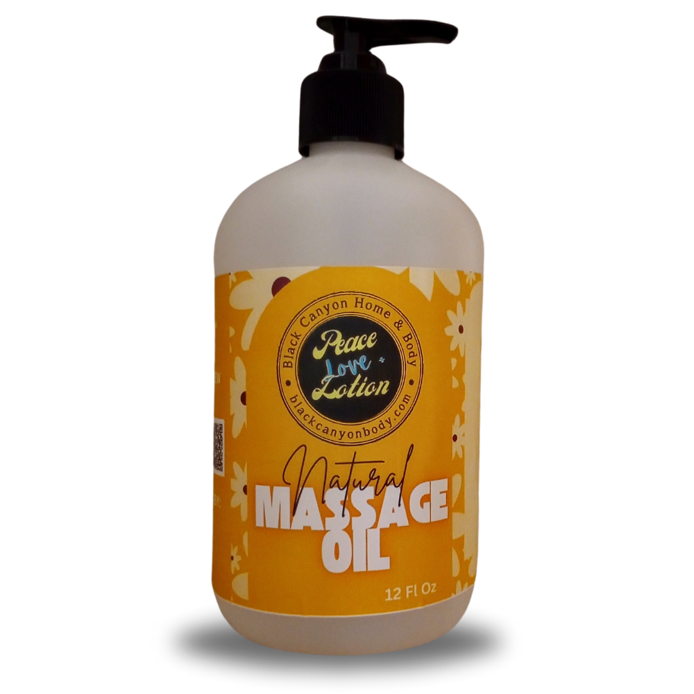 Peace Love + Lotion Vanilla & Sugared Apricot Scented Natural Massage Oil