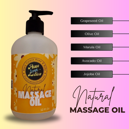 Peace Love + Lotion Melon & Mandarin Musk Scented Natural Massage Oil