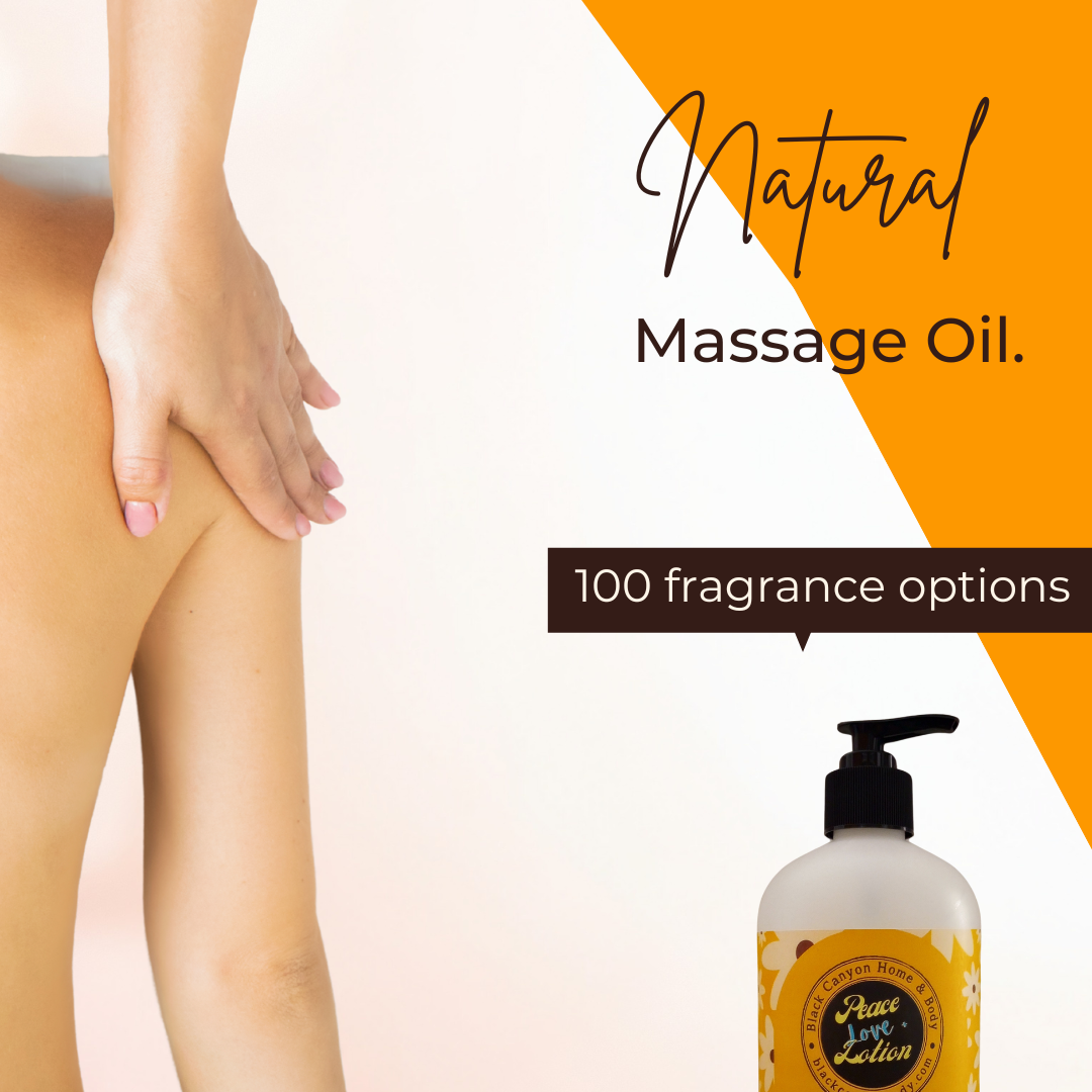 Peace Love + Lotion Zesty Lemon Scented Natural Massage Oil