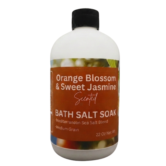 Orange Blossom & Sweet Jasmine Scented Mediterranean Sea Salt Bath Soak
