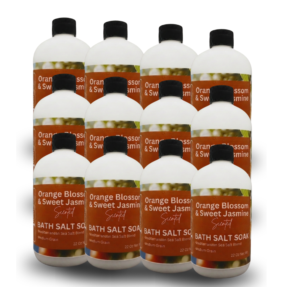 Orange Blossom & Sweet Jasmine Scented Mediterranean Sea Salt Bath Soak