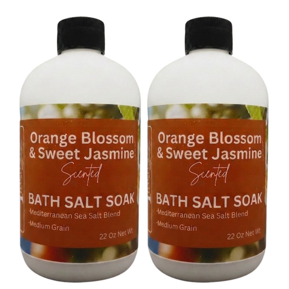 Orange Blossom & Sweet Jasmine Scented Mediterranean Sea Salt Bath Soak