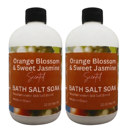 Orange Blossom & Sweet Jasmine Scented Mediterranean Sea Salt Bath Soak