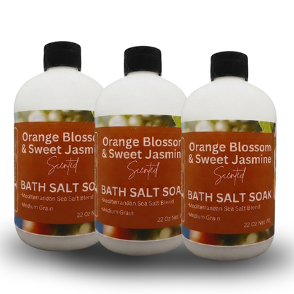 Orange Blossom & Sweet Jasmine Scented Mediterranean Sea Salt Bath Soak