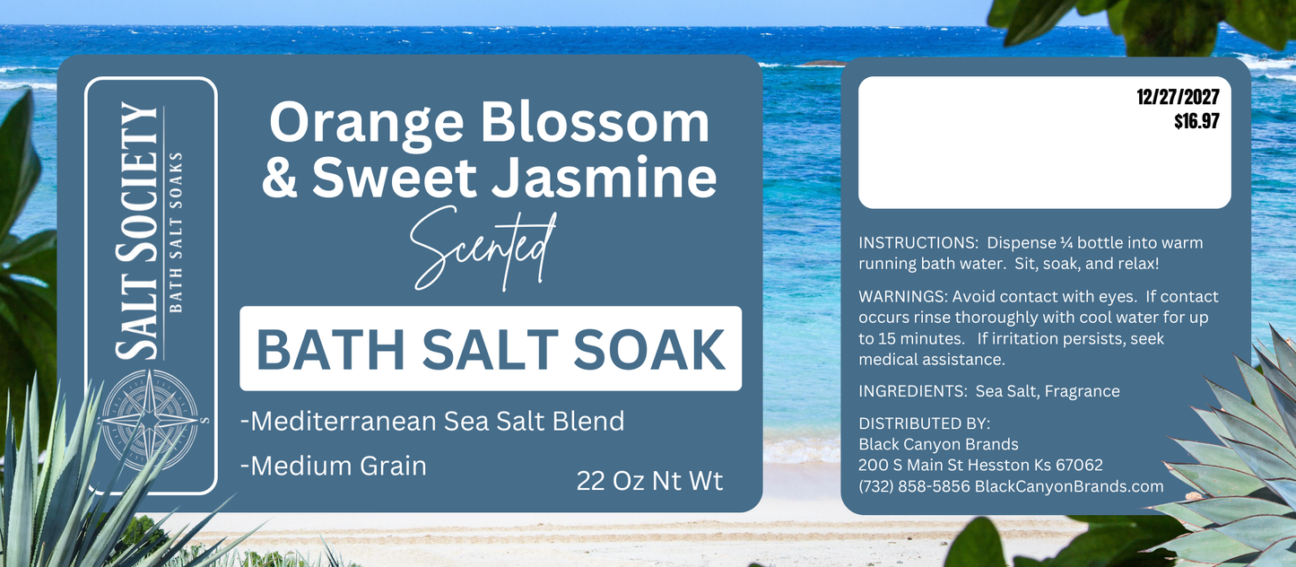 Agave & Sea Kelp Scented Mediterranean Sea Salt Bath Soak