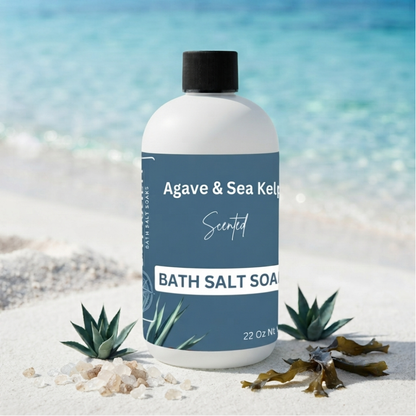 Agave & Sea Kelp Scented Mediterranean Sea Salt Bath Soak