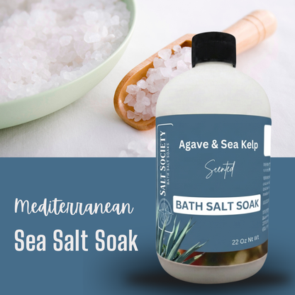 Agave & Sea Kelp Scented Mediterranean Sea Salt Bath Soak