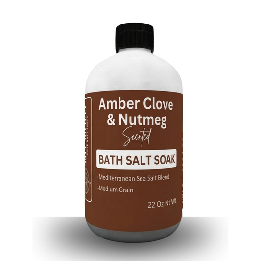 Amber Clove & Nutmeg Scented Mediterranean Sea Salt Bath Soak