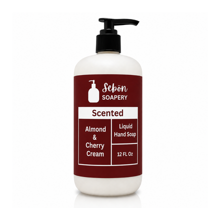 Almond & Cherry Cream Scented Liquid Hand Soap
