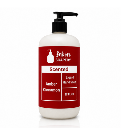 Amber Cinnamon Scented Liquid Hand Soap