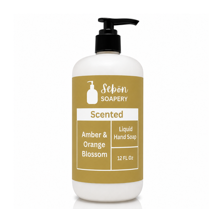 Amber & Orange Blossom Scented Liquid Hand Soap