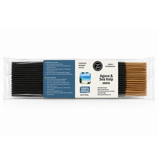 Agave & Sea Kelp Scented Hand-Dipped Charcoal Incense Sticks